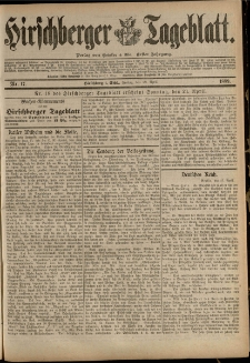 Hirschberger Tageblatt, 1889, nr 17