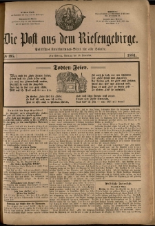 Die Post aus dem Riesengebirge, 1881, nr 195