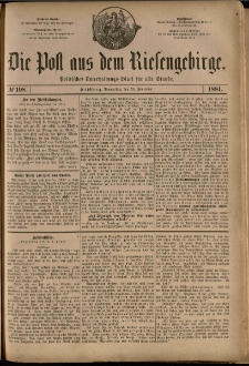 Die Post aus dem Riesengebirge, 1881, nr 198