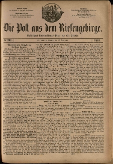 Die Post aus dem Riesengebirge, 1881, nr 201