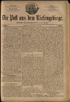 Die Post aus dem Riesengebirge, 1881, nr 205