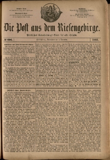 Die Post aus dem Riesengebirge, 1881, nr 206