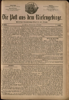 Die Post aus dem Riesengebirge, 1881, nr 215