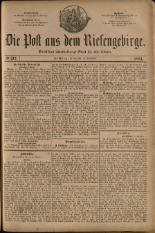 Die Post aus dem Riesengebirge, 1881, nr 217