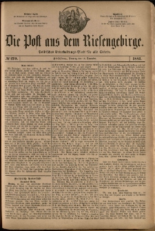 Die Post aus dem Riesengebirge, 1881, nr 219