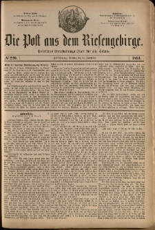 Die Post aus dem Riesengebirge, 1881, nr 220