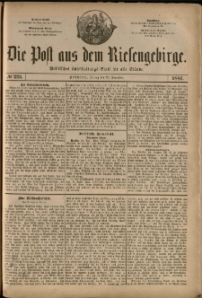 Die Post aus dem Riesengebirge, 1881, nr 223