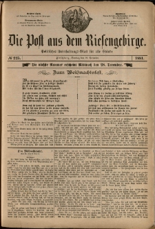 Die Post aus dem Riesengebirge, 1881, nr 225