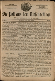Die Post aus dem Riesengebirge, 1881, nr 228