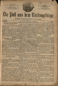 Die Post aus dem Riesengebirge, 1881, nr 229