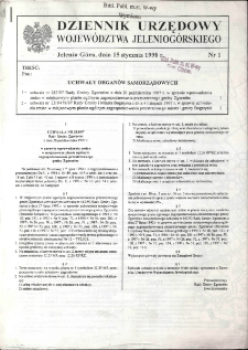 Dziennik Urzędowy Województwa Jeleniogórskiego, 1998, nr 1
