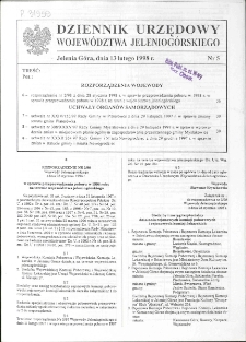 Dziennik Urzędowy Województwa Jeleniogórskiego, 1998, nr 5