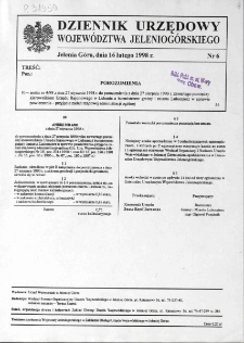 Dziennik Urzędowy Województwa Jeleniogórskiego, 1998, nr 6