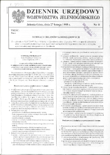Dziennik Urzędowy Województwa Jeleniogórskiego, 1998, nr 8