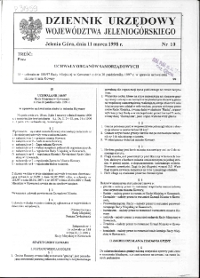 Dziennik Urzędowy Województwa Jeleniogórskiego, 1998, nr 10