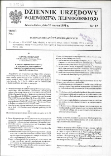 Dziennik Urzędowy Województwa Jeleniogórskiego, 1998, nr 12
