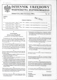 Dziennik Urzędowy Województwa Jeleniogórskiego, 1998, nr 15