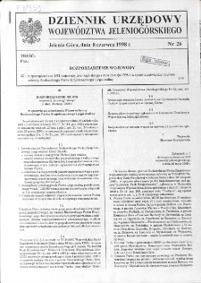 Dziennik Urzędowy Województwa Jeleniogórskiego, 1998, nr 26