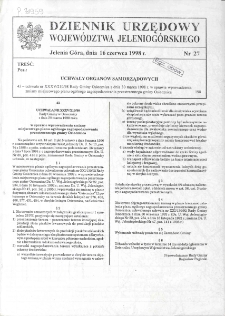 Dziennik Urzędowy Województwa Jeleniogórskiego, 1998, nr 27