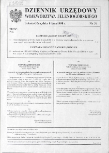 Dziennik Urzędowy Województwa Jeleniogórskiego, 1998, nr 31