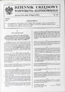 Dziennik Urzędowy Województwa Jeleniogórskiego, 1998, nr 35
