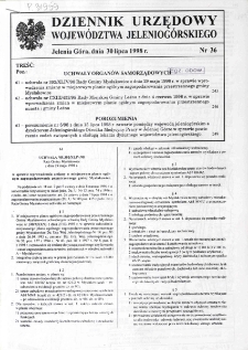 Dziennik Urzędowy Wojew&oacute;dztwa Jeleniog&oacute;rskiego, 1998, nr 36