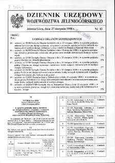 Dziennik Urzędowy Województwa Jeleniogórskiego, 1998, nr 42