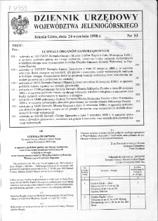 Dziennik Urzędowy Województwa Jeleniogórskiego, 1998, nr 53