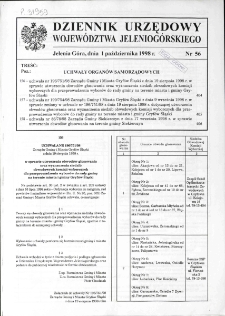 Dziennik Urzędowy Województwa Jeleniogórskiego, 1998, nr 56