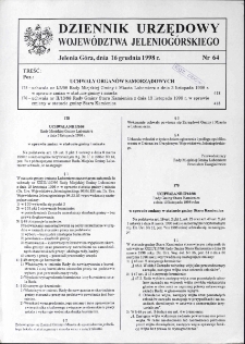 Dziennik Urzędowy Województwa Jeleniogórskiego, 1998, nr 64