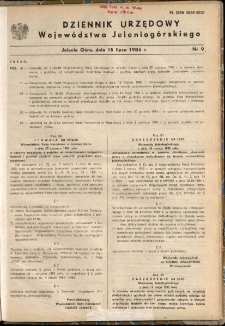 Dziennik Urzędowy Województwa Jeleniogórskiego, 1985, nr 9
