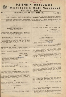Dziennik Urzędowy Wojew&oacute;dztwa Jeleniog&oacute;rskiego, 1983, nr 5