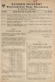 Dziennik Urzędowy Województwa Jeleniogórskiego, 1983, nr 10