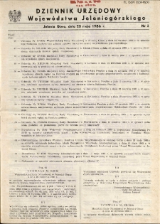 Dziennik Urzędowy Województwa Jeleniogórskiego, 1986, nr 3