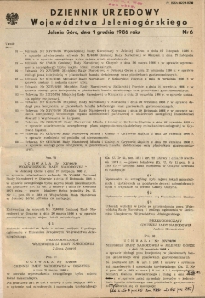 Dziennik Urzędowy Województwa Jeleniogórskiego, 1986, nr 6