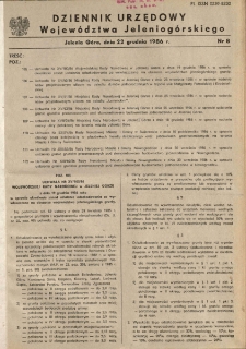 Dziennik Urzędowy Województwa Jeleniogórskiego, 1986, nr 8