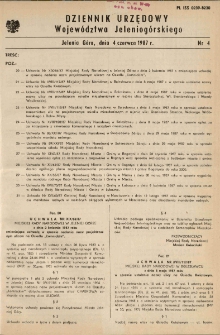 Dziennik Urzędowy Wojew&oacute;dztwa Jeleniog&oacute;rskiego, 1987, nr 4