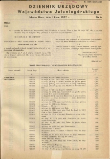 Dziennik Urzędowy Województwa Jeleniogórskiego, 1987, nr 6