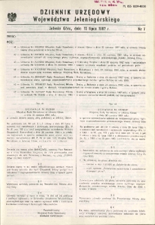 Dziennik Urzędowy Województwa Jeleniogórskiego, 1987, nr 7