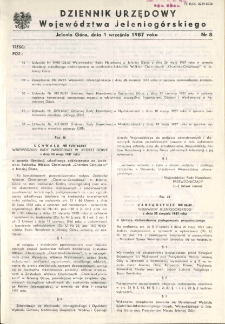Dziennik Urzędowy Wojew&oacute;dztwa Jeleniog&oacute;rskiego, 1987, nr 8