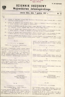 Dziennik Urzędowy Województwa Jeleniogórskiego, 1987, nr 13