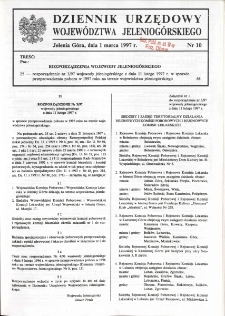 Dziennik Urzędowy Województwa Jeleniogórskiego, 1997, nr 10
