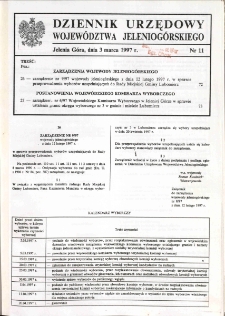 Dziennik Urzędowy Województwa Jeleniogórskiego, 1997, nr 11
