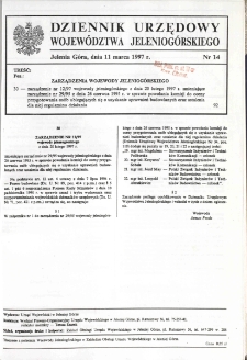 Dziennik Urzędowy Województwa Jeleniogórskiego, 1997, nr 14