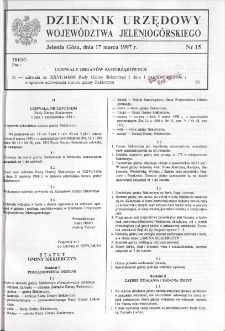 Dziennik Urzędowy Województwa Jeleniogórskiego, 1997, nr 15