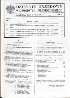 Dziennik Urzędowy Województwa Jeleniogórskiego, 1997, nr 20