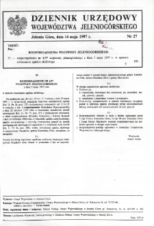 Dziennik Urzędowy Województwa Jeleniogórskiego, 1997, nr 27