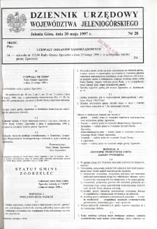 Dziennik Urzędowy Województwa Jeleniogórskiego, 1997, nr 28