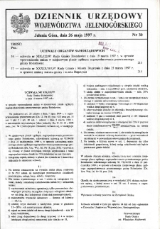 Dziennik Urzędowy Województwa Jeleniogórskiego, 1997, nr 30