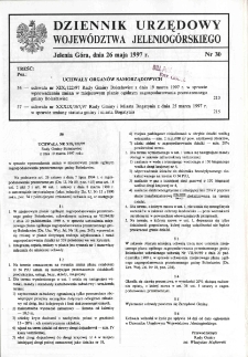 Dziennik Urzędowy Wojew&oacute;dztwa Jeleniog&oacute;rskiego, 1997, nr 30